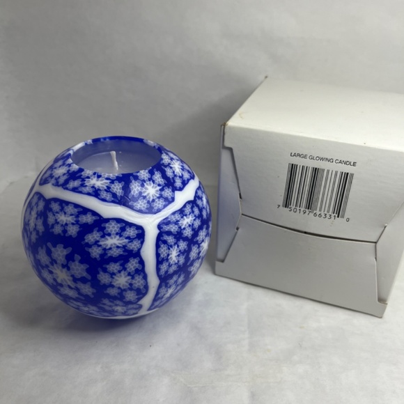 Vintage Stone Candles CA USA Large Round Stain Glass Design Hand Made NEW - Picture 6 of 6